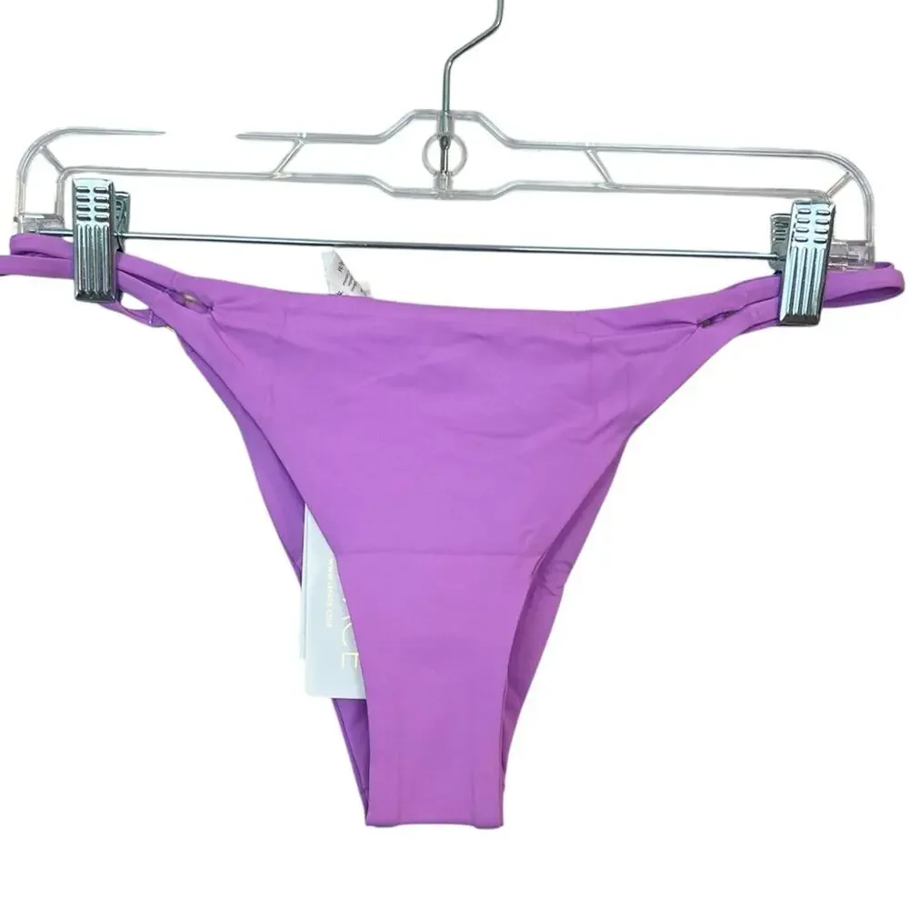NWT l*space Wilder Bikini Bottom Jewel Purple sz M Bitsy Low Rise Cheeky Summer